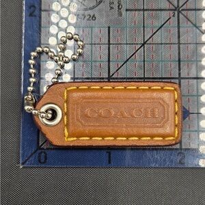 Coach Brown Leather Bag Tag